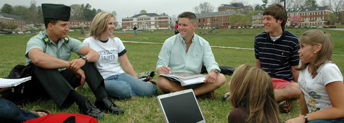 students outside